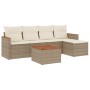 Set Gartensofas mit Kissen 6 Stück synthetisches Rattan beige von , Gartensets - Ref: Foro24-3258327, Preis: 419,64 €, Rabatt: %