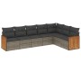 7-piece garden sofa set with gray PE rattan cushions by , Garden sets - Ref: Foro24-3260114, Price: 491,10 €, Discount: %