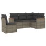 Garden sofa set with 5-piece synthetic rattan gray cushions by , Garden sets - Ref: Foro24-3258378, Price: 332,12 €, Discount: %