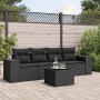 5-piece garden furniture set with black synthetic rattan cushions by , Garden sets - Ref: Foro24-3254622, Price: 383,91 €, Di...