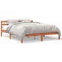 Estructura de cama madera maciza pino marrón cera 160x200 cm de , Camas y somieres - Ref: Foro24-844147, Precio: 98,13 €, Des...