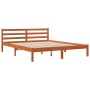 Estructura de cama madera maciza pino marrón cera 160x200 cm de , Camas y somieres - Ref: Foro24-844147, Precio: 98,13 €, Des...