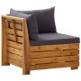 1 pc corner sectional sofa with solid acacia wood cushions by vidaXL, Modular outdoor sofas - Ref: Foro24-46689, Price: 177,2...