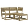 3-piece garden sofa set made of impregnated pine wood by , Garden sets - Ref: Foro24-3216989, Price: 238,37 €, Discount: %