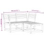 3-piece garden sofa set made of impregnated pine wood by , Garden sets - Ref: Foro24-3216989, Price: 238,37 €, Discount: %