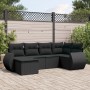 6-piece garden sofa set with black synthetic rattan cushions by , Modular outdoor sofas - Ref: Foro24-3221654, Price: 394,30 ...