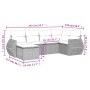 6-piece garden sofa set with black synthetic rattan cushions by , Modular outdoor sofas - Ref: Foro24-3221654, Price: 394,30 ...