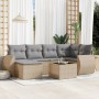 Set of 7-piece garden sofas and beige synthetic rattan cushions by , Modular outdoor sofas - Ref: Foro24-3221668, Price: 496,...