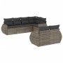 7-piece garden sofa set with gray PE rattan cushions by , Modular outdoor sofas - Ref: Foro24-3221609, Price: 550,17 €, Disco...