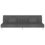 Sofá cama de 2 plazas con dos almohadas tela gris oscuro de , Sofás - Ref: Foro24-375888, Precio: 224,06 €, Descuento: %