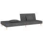 Sofá cama de 2 plazas con dos almohadas tela gris oscuro de , Sofás - Ref: Foro24-375888, Precio: 224,06 €, Descuento: %