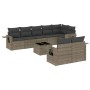 Garden furniture set 9 pieces and gray synthetic rattan cushions by , Garden sets - Ref: Foro24-3252767, Price: 725,02 €, Dis...