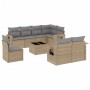 Set mit 9 Gartensofas mit beigen Kissen aus synthetischem Rattan von , Gartensets - Ref: Foro24-3252786, Preis: 738,38 €, Rab...