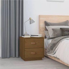 Bedside table solid honey brown pine wood 40x34x45 cm by vidaXL, Nightstands - Ref: Foro24-818331, Price: 79,17 €, Discount: %