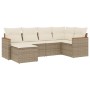 Set Gartensofas mit Kissen 6 Stück synthetisches Rattan beige von , Gartensets - Ref: Foro24-3258579, Preis: 503,99 €, Rabatt: %