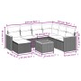 Garden sofa set with beige cushions, 8 pieces, PE rattan. by , Garden sets - Ref: Foro24-3258615, Price: 534,60 €, Discount: %