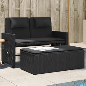 Reclining garden armchair with black synthetic rattan cushions by , garden benches - Ref: Foro24-365817, Price: 317,99 €, Dis...