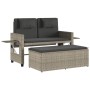 Reclining garden armchair with gray synthetic rattan cushions by , garden benches - Ref: Foro24-365822, Price: 287,83 €, Disc...