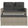 Reclining garden armchair with gray synthetic rattan cushions by , garden benches - Ref: Foro24-365822, Price: 287,59 €, Disc...