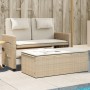 Sillón reclinable de jardín con cojines ratán sintético beige de , Bancos de jardín - Ref: Foro24-365820, Precio: 306,99 €, D...