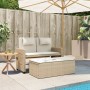 Garden reclining armchair with beige synthetic rattan cushions by , garden benches - Ref: Foro24-365820, Price: 305,89 €, Dis...