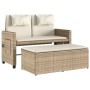 Garden reclining armchair with beige synthetic rattan cushions by , garden benches - Ref: Foro24-365820, Price: 305,89 €, Dis...