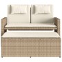 Garden reclining armchair with beige synthetic rattan cushions by , garden benches - Ref: Foro24-365820, Price: 305,89 €, Dis...