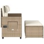 Garden reclining armchair with beige synthetic rattan cushions by , garden benches - Ref: Foro24-365820, Price: 305,89 €, Dis...