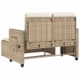 Garden reclining armchair with beige synthetic rattan cushions by , garden benches - Ref: Foro24-365820, Price: 305,89 €, Dis...