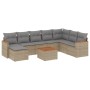 Set mit 9 Gartensofas mit beigen Kissen aus synthetischem Rattan von , Gartensets - Ref: Foro24-3258657, Preis: 591,38 €, Rab...