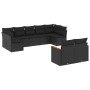 Set aus 8-teiligen Gartensofas und Kissen Kunstrattan schwarz von , Gartensets - Ref: Foro24-3258688, Preis: 632,67 €, Rabatt: %