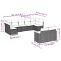 Set aus 8-teiligen Gartensofas und Kissen Kunstrattan schwarz von , Gartensets - Ref: Foro24-3258688, Preis: 632,67 €, Rabatt: %