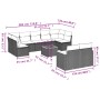 Garden sofa set 10 pieces with black synthetic rattan cushions by , Garden sets - Ref: Foro24-3258695, Price: 677,89 €, Disco...