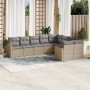 Set mit 9 Gartensofas mit beigen Kissen aus synthetischem Rattan von , Gartensets - Ref: Foro24-3258706, Preis: 674,08 €, Rab...