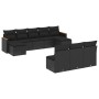 Set Gartensofas 10 Stück Kissen synthetisches Rattan schwarz von , Gartensets - Ref: Foro24-3258786, Preis: 610,78 €, Rabatt: %