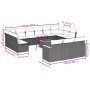 Set mit 14 Gartensofas mit Kissen synthetisches Rattangrau von , Gartensets - Ref: Foro24-3258868, Preis: 862,34 €, Rabatt: %