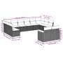 Set Gartensofas 12 Stück Kissen synthetisches Rattan schwarz von , Gartensets - Ref: Foro24-3258842, Preis: 835,84 €, Rabatt: %