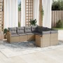 Set Gartensofas mit beigen Kissen 8 Stück PE Rattan von , Gartensets - Ref: Foro24-3258958, Preis: 607,41 €, Rabatt: %