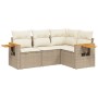 Garden sofa set with 4-piece synthetic rattan beige cushions by , Garden sets - Ref: Foro24-3259174, Price: 331,65 €, Discoun...