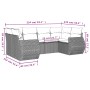 Set mit 6 Gartenmöbeln und Kissen synthetisches Rattangrau von , Modulare Sofas für den Außenbereich - Ref: Foro24-3221779, P...