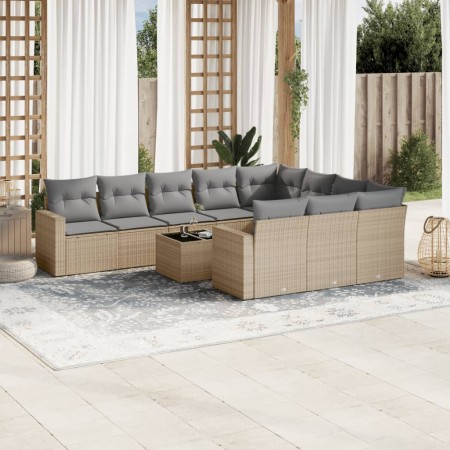 11-piece garden sofa set with beige synthetic rattan cushions by , Modular outdoor sofas - Ref: Foro24-3251836, Price: 757,76...