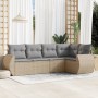 Set Gartensofas mit Kissen 5 Stück synthetisches Rattan beige von , Gartensets - Ref: Foro24-3253666, Preis: 419,22 €, Rabatt: %