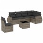 7-piece garden sofa set with gray PE rattan cushions by , Garden sets - Ref: Foro24-3253777, Price: 500,08 €, Discount: %