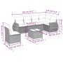 7-piece garden sofa set with gray PE rattan cushions by , Garden sets - Ref: Foro24-3253777, Price: 500,08 €, Discount: %