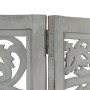 Screen 3 panels hand carved gray mango wood 120x165 cm by vidaXL, Room dividers - Ref: Foro24-285337, Price: 148,85 €, Discou...