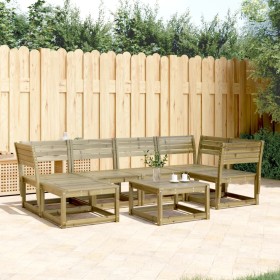 6-piece garden sofa set made of impregnated pine wood by , Garden sets - Ref: Foro24-3217034, Price: 473,11 €, Discount: %