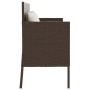 Garden bench with brown synthetic rattan cushions by , garden benches - Ref: Foro24-365772, Price: 148,30 €, Discount: %