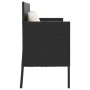 Garden bench with black synthetic rattan cushions by , garden benches - Ref: Foro24-365770, Price: 144,26 €, Discount: %