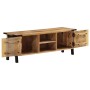 Solid mango wood TV stand 110x35x40 cm by , CD and DVD storage - Ref: Foro24-372722, Price: 154,12 €, Discount: %