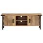 Solid mango wood TV stand 110x35x40 cm by , CD and DVD storage - Ref: Foro24-372722, Price: 154,12 €, Discount: %